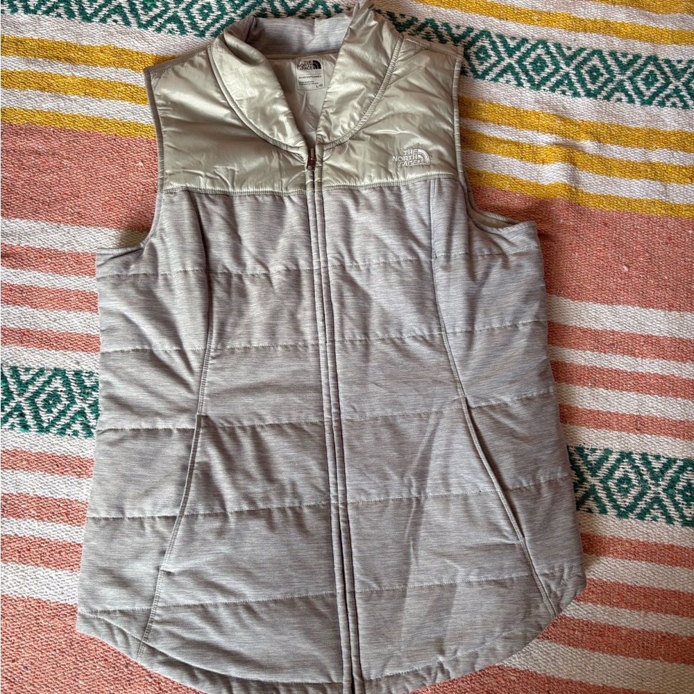 The North Face Light Gray Quilted Vest